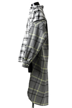 画像をギャラリービューアに読み込む, FACETASM ZIPPER HIGH & LOW LONG SHIRT (CHECK)