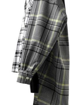 画像をギャラリービューアに読み込む, FACETASM ZIPPER HIGH & LOW LONG SHIRT (CHECK)