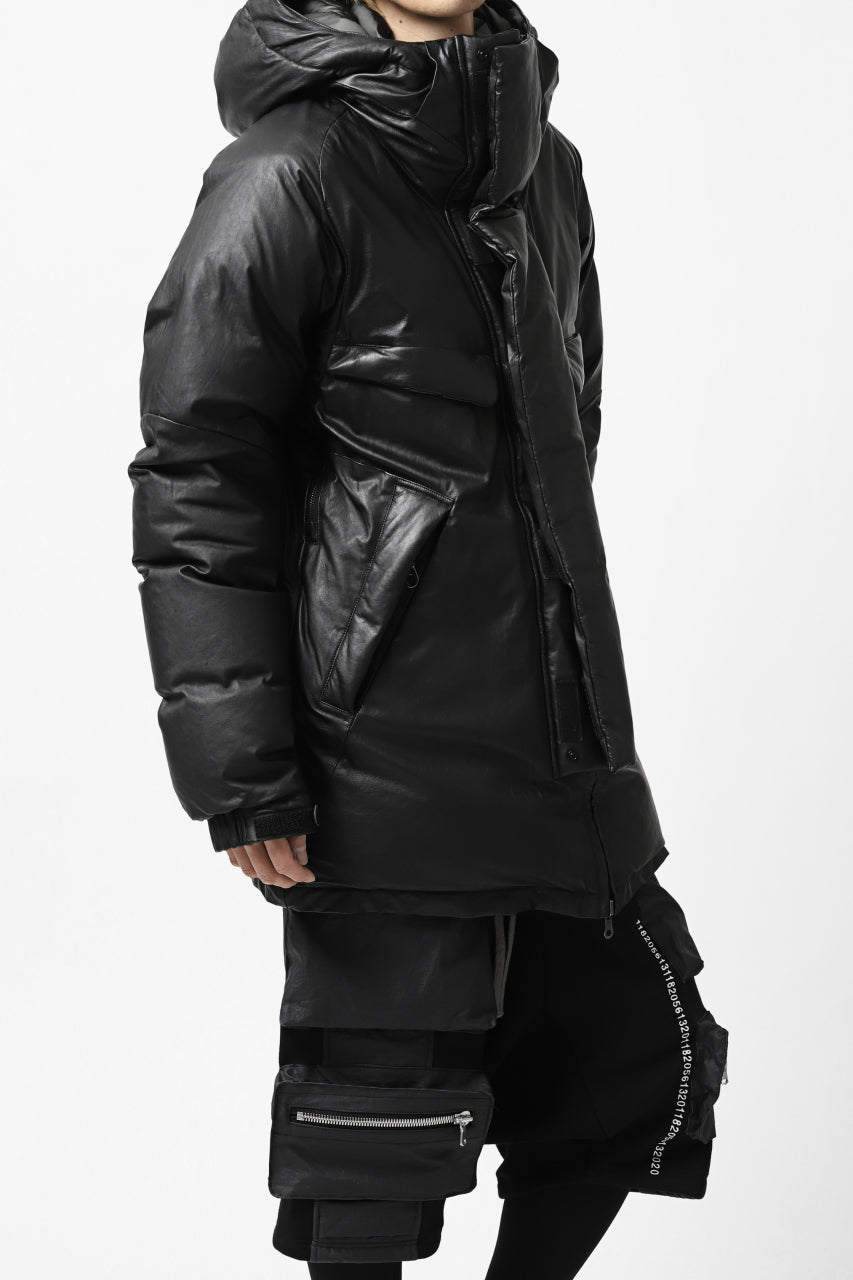 Load image into Gallery viewer, ISAMU KATAYAMA BACKLASH xx NANGA REVERSIBLE MOUNTAIN BELAY COAT / KANGAROO + NYLON x POLISH WHITE GOOSE (BLACK x GREY)