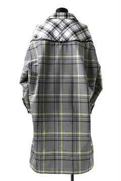 画像をギャラリービューアに読み込む, FACETASM ZIPPER HIGH & LOW LONG SHIRT (CHECK)