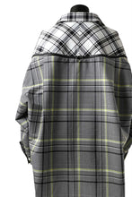 画像をギャラリービューアに読み込む, FACETASM ZIPPER HIGH & LOW LONG SHIRT (CHECK)