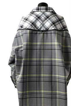 画像をギャラリービューアに読み込む, FACETASM ZIPPER HIGH & LOW LONG SHIRT (CHECK)