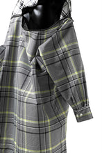 画像をギャラリービューアに読み込む, FACETASM ZIPPER HIGH & LOW LONG SHIRT (CHECK)