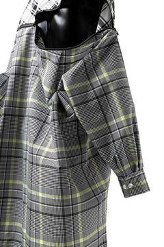 画像をギャラリービューアに読み込む, FACETASM ZIPPER HIGH & LOW LONG SHIRT (CHECK)