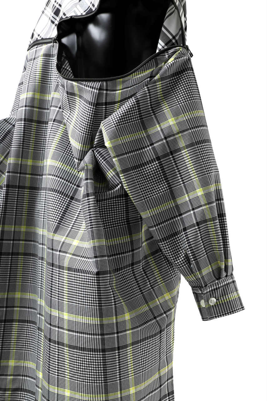 画像をギャラリービューアに読み込む, FACETASM ZIPPER HIGH & LOW LONG SHIRT (CHECK)