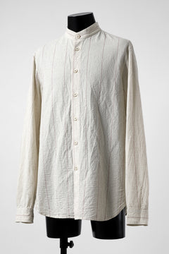 画像をギャラリービューアに読み込む, forme d'expression Band Collared Shirt (Ecru+Red Chalk)