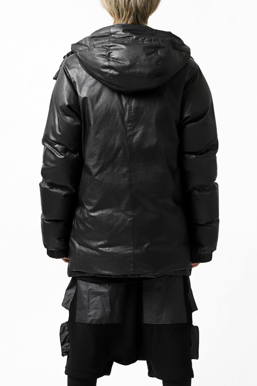 Load image into Gallery viewer, ISAMU KATAYAMA BACKLASH xx NANGA REVERSIBLE MOUNTAIN BELAY COAT / KANGAROO + NYLON x POLISH WHITE GOOSE (BLACK x GREY)