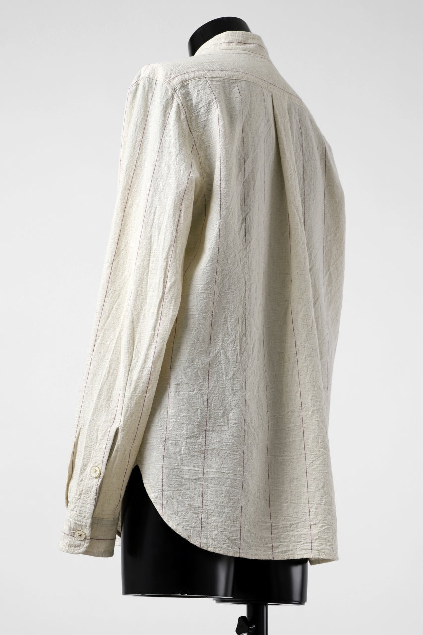 画像をギャラリービューアに読み込む, forme d'expression Band Collared Shirt (Ecru+Red Chalk)