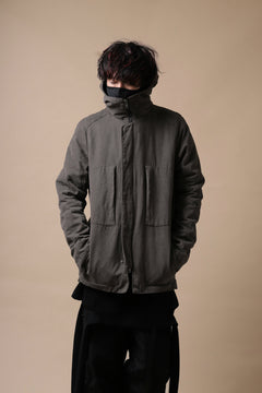 Load image into Gallery viewer, daub PADDED MT-HOOD JACKET / SOFT COTTON TWILL (KHAKI GREY)