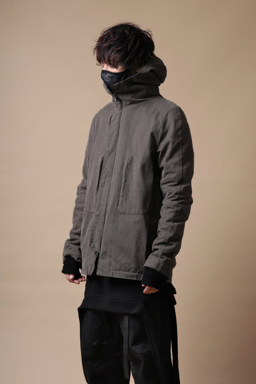 Load image into Gallery viewer, daub PADDED MT-HOOD JACKET / SOFT COTTON TWILL (KHAKI GREY)