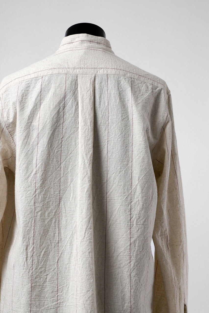 画像をギャラリービューアに読み込む, forme d'expression Band Collared Shirt (Ecru+Red Chalk)