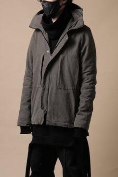 Load image into Gallery viewer, daub PADDED MT-HOOD JACKET / SOFT COTTON TWILL (KHAKI GREY)