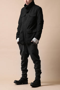 Load image into Gallery viewer, daub PADDED SAHARIANA JACKET / SOFT COTTON TWILL (BLACK)
