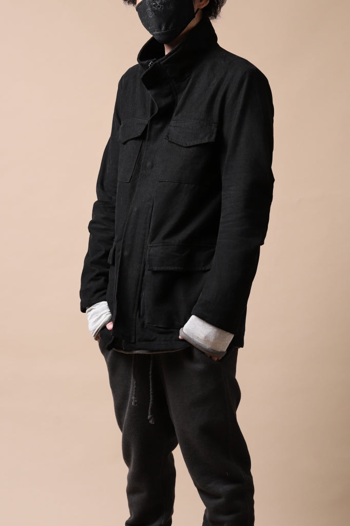 Load image into Gallery viewer, daub PADDED SAHARIANA JACKET / SOFT COTTON TWILL (BLACK)