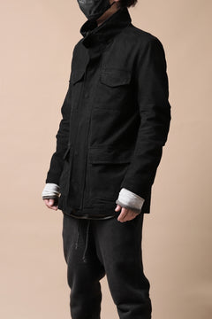 画像をギャラリービューアに読み込む, daub PADDED SAHARIANA JACKET / SOFT COTTON TWILL (BLACK)