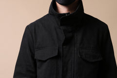 Load image into Gallery viewer, daub PADDED SAHARIANA JACKET / SOFT COTTON TWILL (BLACK)