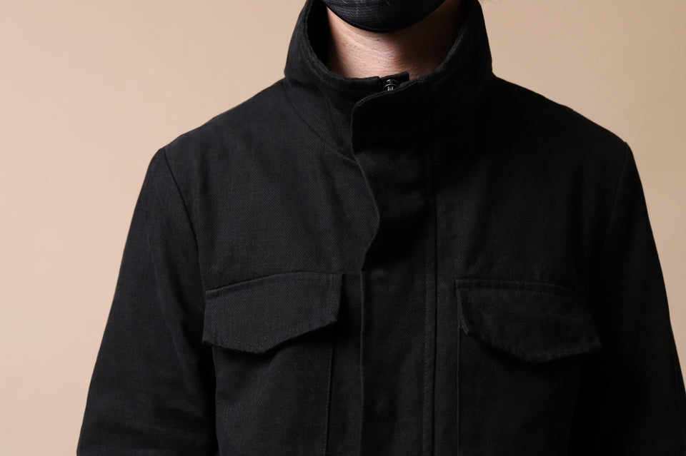 画像をギャラリービューアに読み込む, daub PADDED SAHARIANA JACKET / SOFT COTTON TWILL (BLACK)