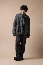 Load image into Gallery viewer, daub DYEING PADDED BOMBER JACKET / ELASTIC-COTTON (DARK GREY)