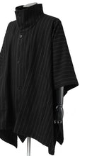 画像をギャラリービューアに読み込む, KLASICA MARGOT PONCHO COAT / WOOL FLANNEL (VINTAGE STRIPE)