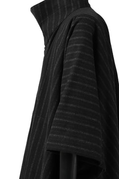 画像をギャラリービューアに読み込む, KLASICA MARGOT PONCHO COAT / WOOL FLANNEL (VINTAGE STRIPE)