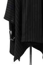 画像をギャラリービューアに読み込む, KLASICA MARGOT PONCHO COAT / WOOL FLANNEL (VINTAGE STRIPE)