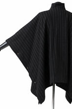 画像をギャラリービューアに読み込む, KLASICA MARGOT PONCHO COAT / WOOL FLANNEL (VINTAGE STRIPE)