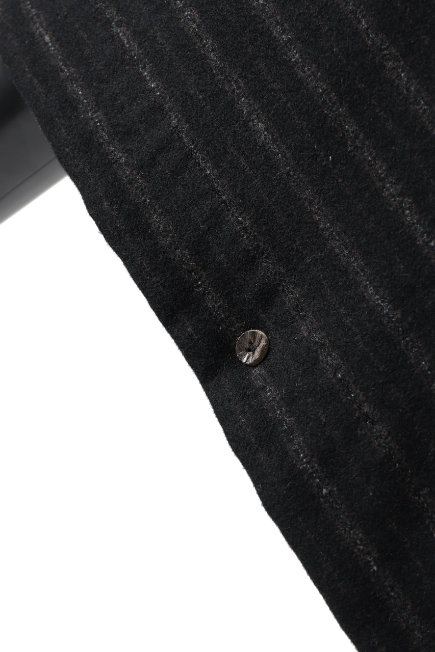 画像をギャラリービューアに読み込む, KLASICA MARGOT PONCHO COAT / WOOL FLANNEL (VINTAGE STRIPE)
