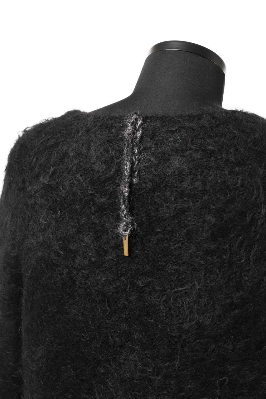 Load image into Gallery viewer, KLASICA BLIND MOHAIR KNIT SWEATER / FLUFFY 3.5G (BLACK)