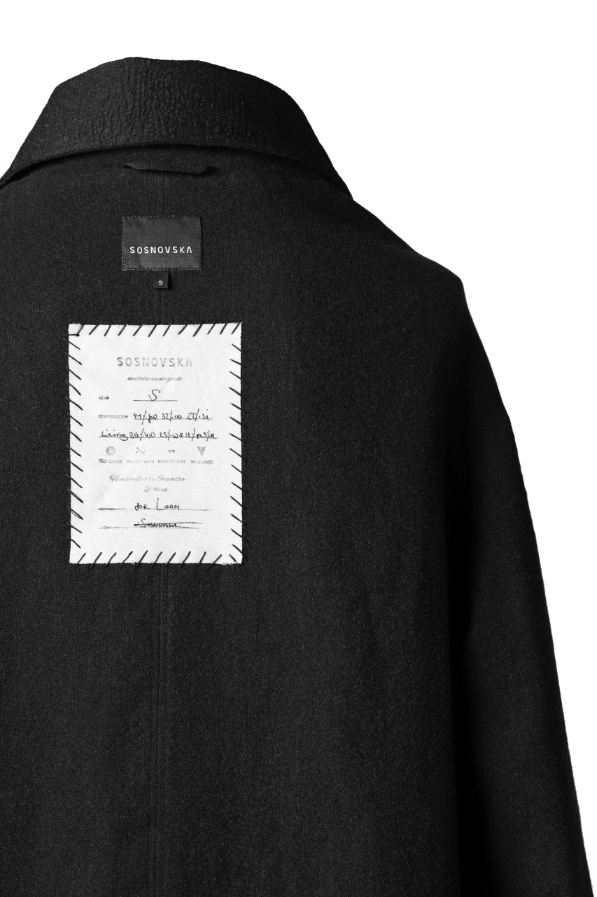 画像をギャラリービューアに読み込む, SOSNOVSKA REVERSIBLE UNINHIBITED RAIN COAT UREAN (BLACK)