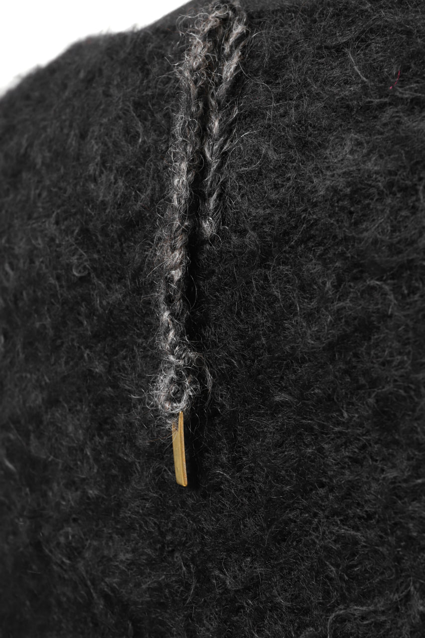 Load image into Gallery viewer, KLASICA BLIND MOHAIR KNIT SWEATER / FLUFFY 3.5G (BLACK)