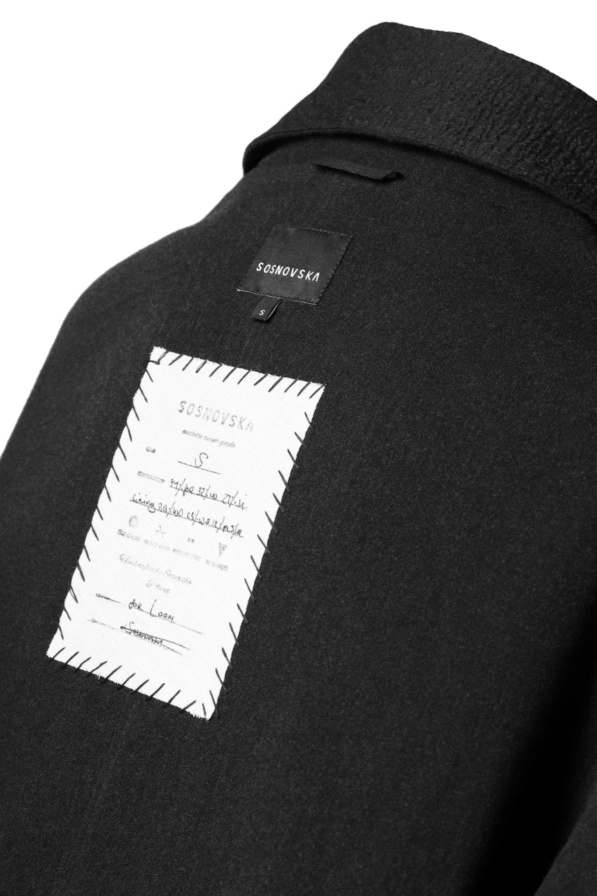 画像をギャラリービューアに読み込む, SOSNOVSKA REVERSIBLE UNINHIBITED RAIN COAT UREAN (BLACK)