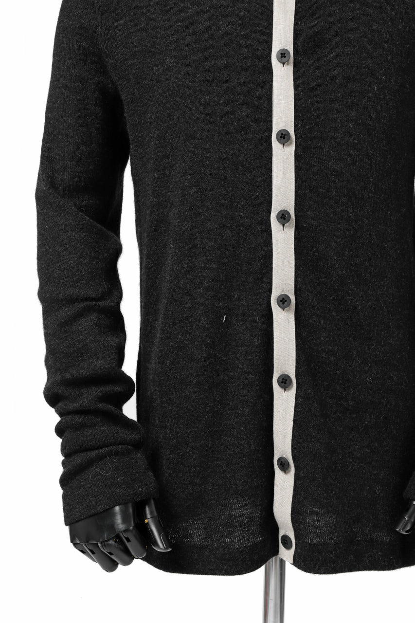 Load image into Gallery viewer, KLASICA BLACK DOG CARDIGAN / WEANER WOOL RIB (SHADOW)