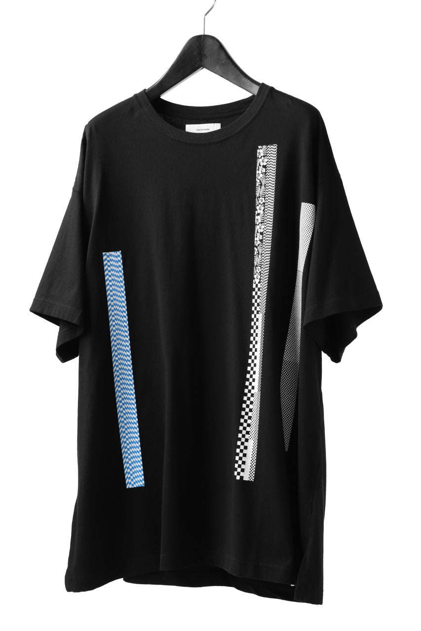 画像をギャラリービューアに読み込む, FACETASM BARCODE PRINT TEE (BLACK)