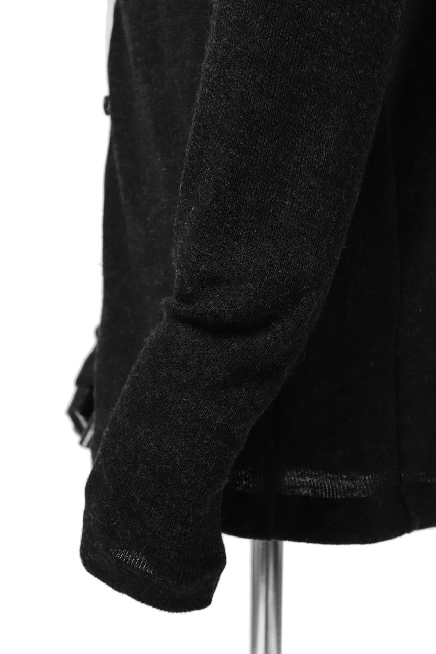 Load image into Gallery viewer, KLASICA BLACK DOG CARDIGAN / WEANER WOOL RIB (SHADOW)