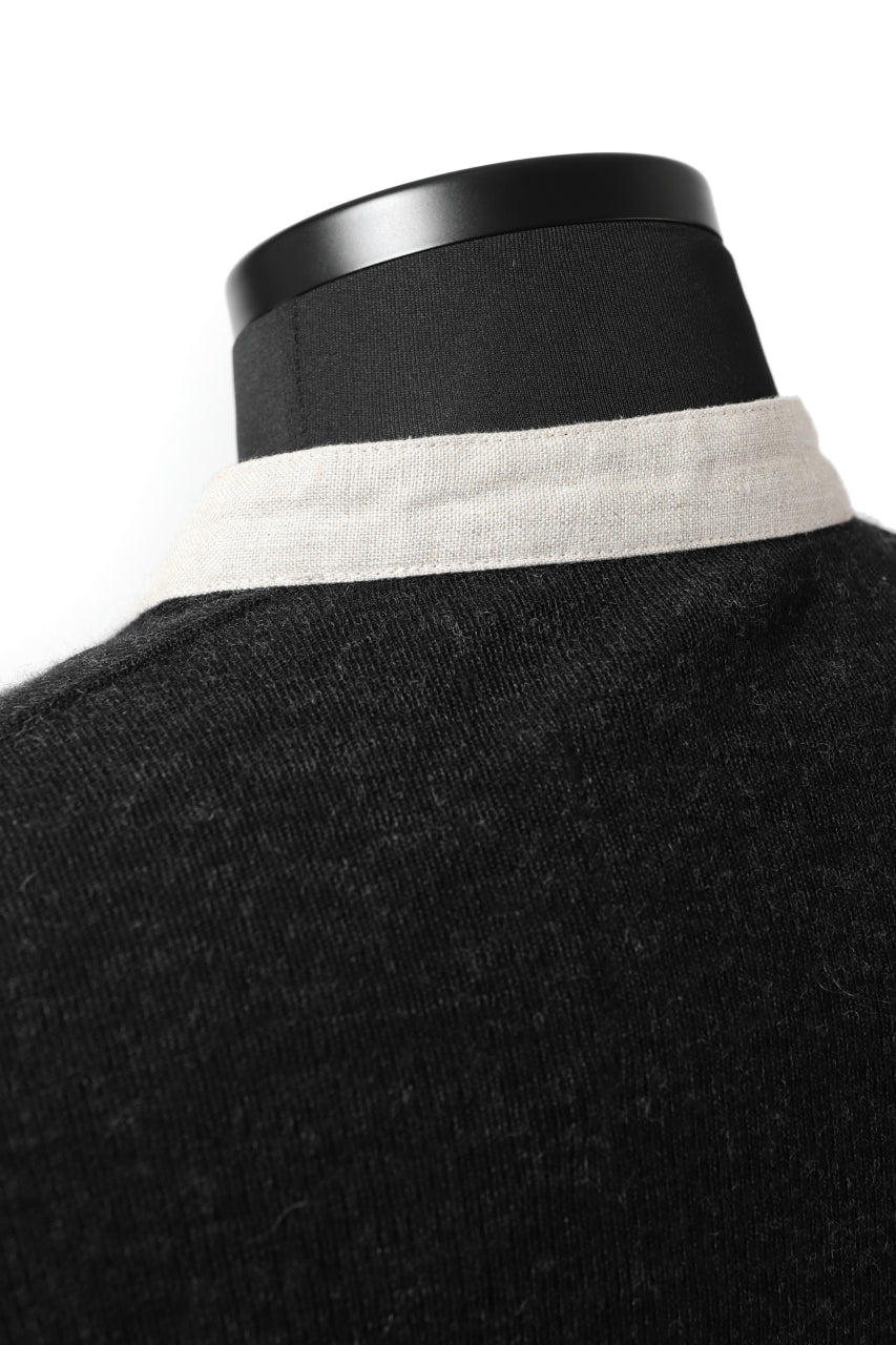 Load image into Gallery viewer, KLASICA BLACK DOG CARDIGAN / WEANER WOOL RIB (SHADOW)