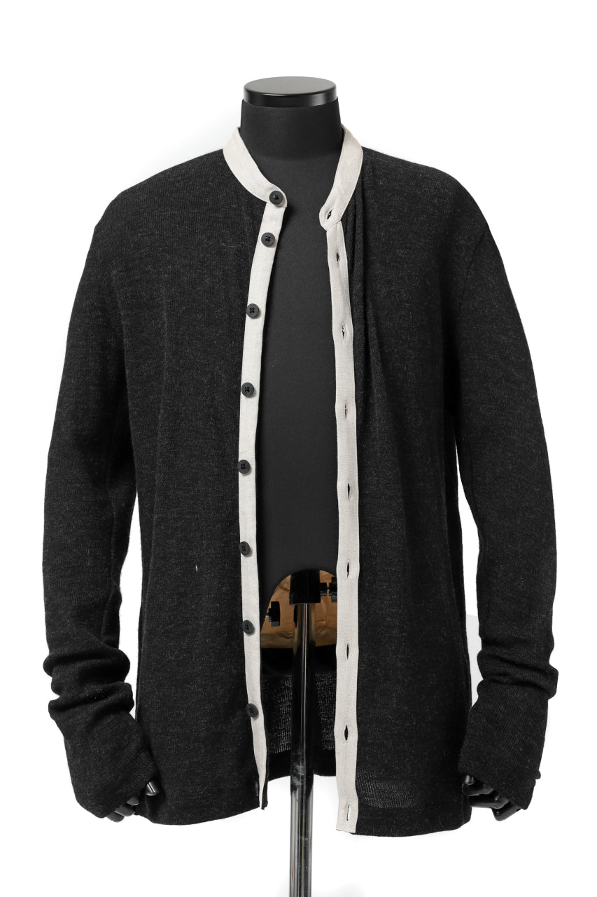 Load image into Gallery viewer, KLASICA BLACK DOG CARDIGAN / WEANER WOOL RIB (SHADOW)
