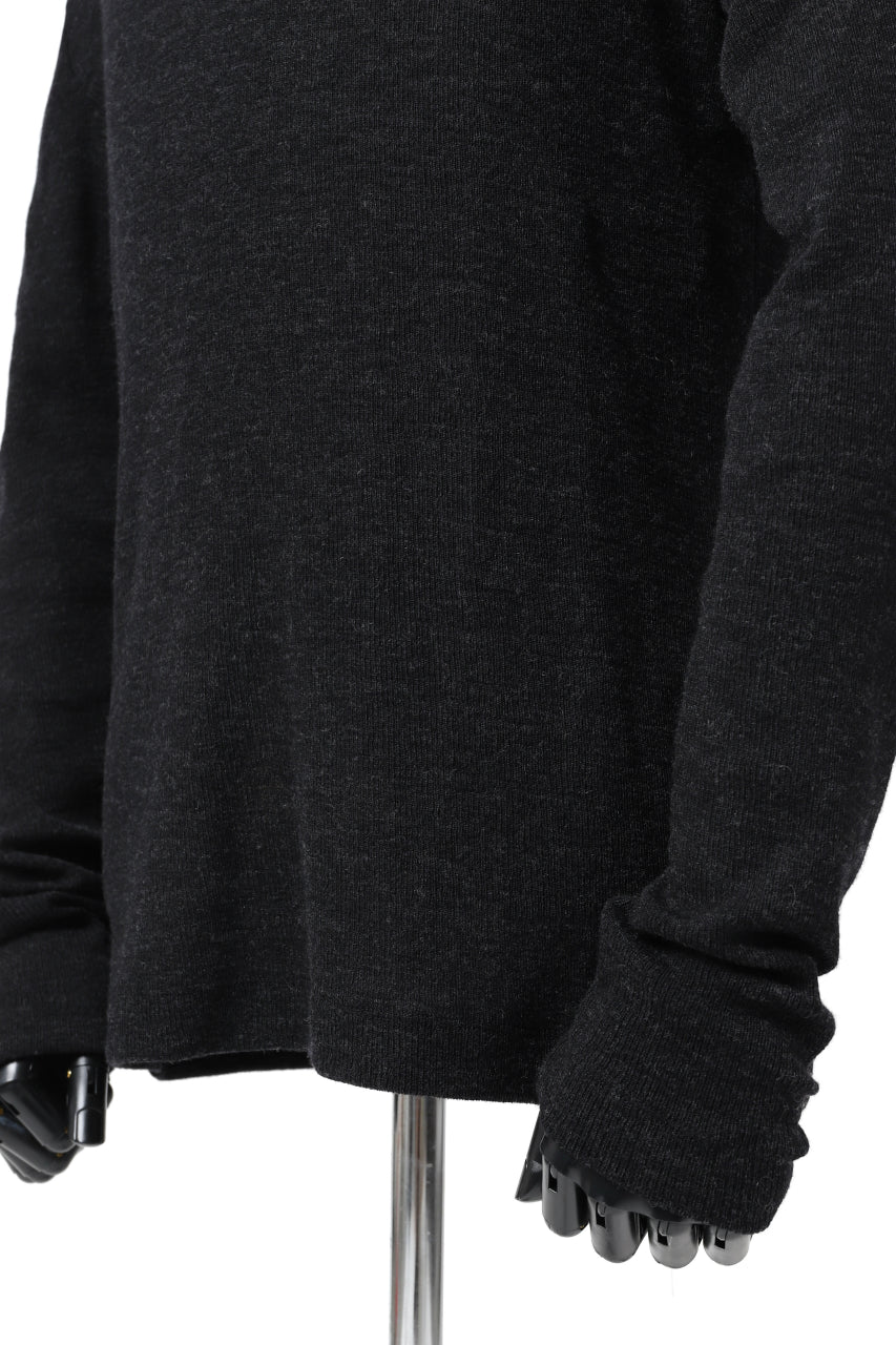 画像をギャラリービューアに読み込む, KLASICA SMOKE TURTLE NECK KNIT SWEATER / WEANER WOOL RIB (SHADOW)