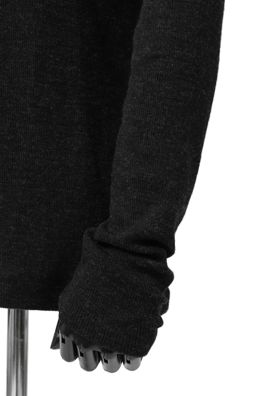 画像をギャラリービューアに読み込む, KLASICA SMOKE TURTLE NECK KNIT SWEATER / WEANER WOOL RIB (SHADOW)
