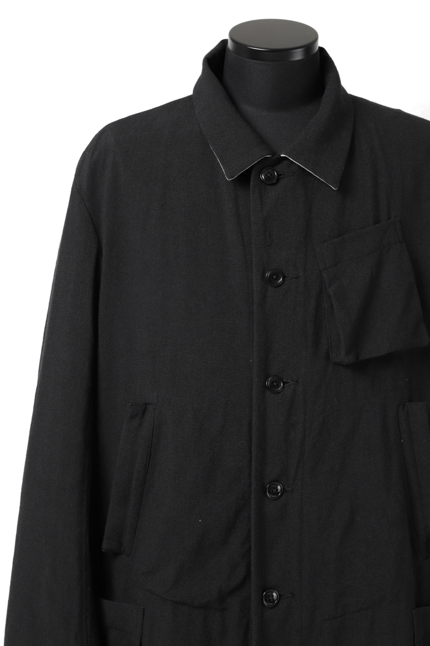 画像をギャラリービューアに読み込む, KLASICA KISTEL WORK COAT / MONOTONE HOUND TOOTH (BLACK)