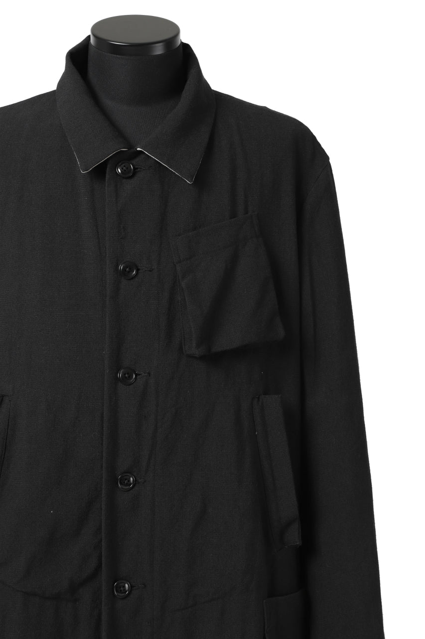 画像をギャラリービューアに読み込む, KLASICA KISTEL WORK COAT / MONOTONE HOUND TOOTH (BLACK)