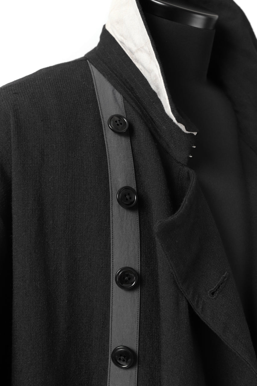 画像をギャラリービューアに読み込む, KLASICA HM-C DOUBLE BREASTED COAT / MONOTONE HOUND TOOTH (BLACK)