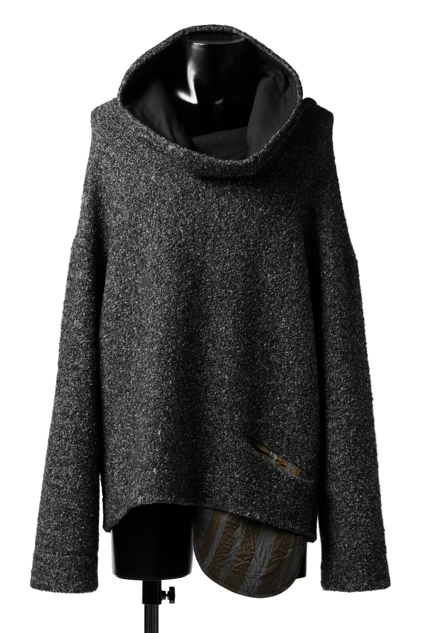 画像をギャラリービューアに読み込む, SOSNOVSKA CRAWLED OUT POCKET KNIT SWEATER (BLACK)