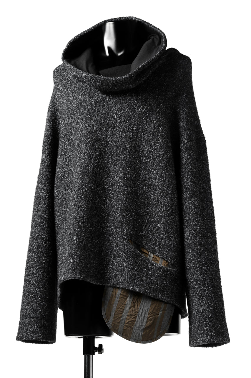 画像をギャラリービューアに読み込む, SOSNOVSKA CRAWLED OUT POCKET KNIT SWEATER (BLACK)
