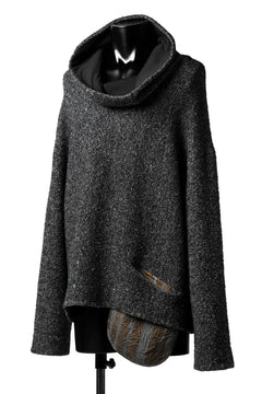 画像をギャラリービューアに読み込む, SOSNOVSKA CRAWLED OUT POCKET KNIT SWEATER (BLACK)