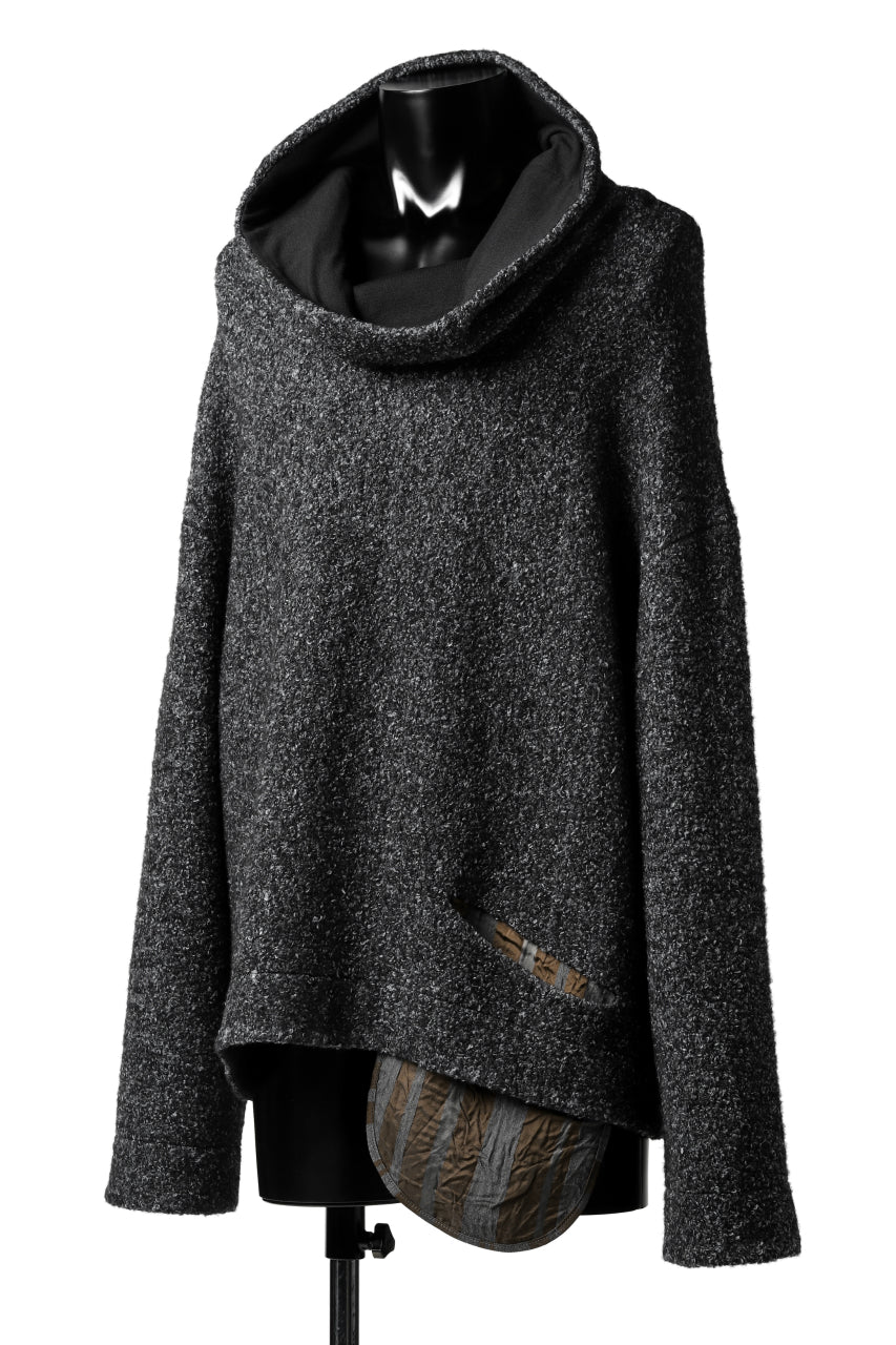 画像をギャラリービューアに読み込む, SOSNOVSKA CRAWLED OUT POCKET KNIT SWEATER (BLACK)