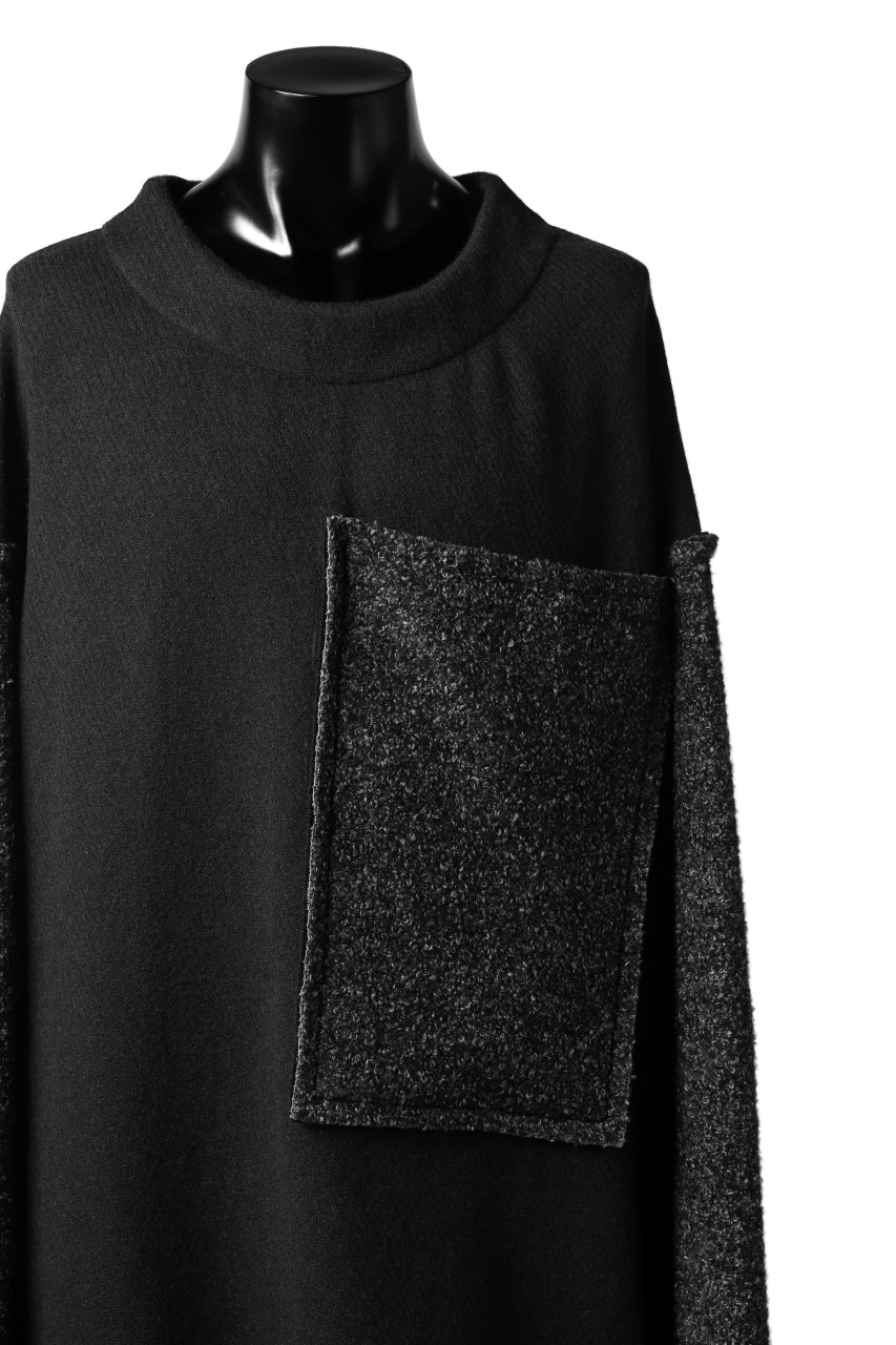 画像をギャラリービューアに読み込む, SOSNOVSKA ATTACHED POCKET KNIT SWEATER (BLACK)