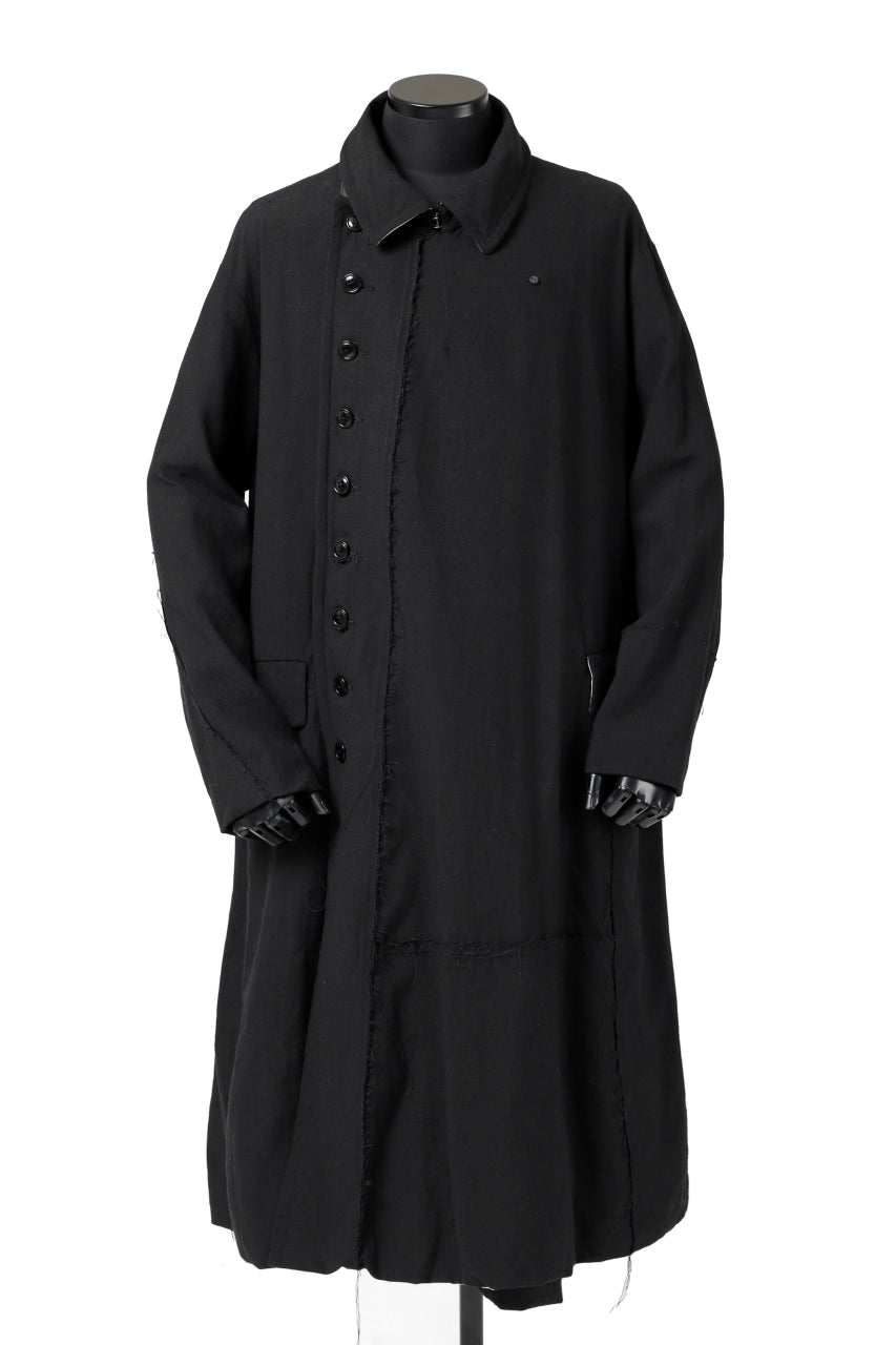 画像をギャラリービューアに読み込む, KLASICA HM-C DOUBLE BREASTED COAT / MONOTONE HOUND TOOTH (BLACK)