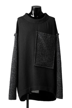 画像をギャラリービューアに読み込む, SOSNOVSKA ATTACHED POCKET KNIT SWEATER (BLACK)
