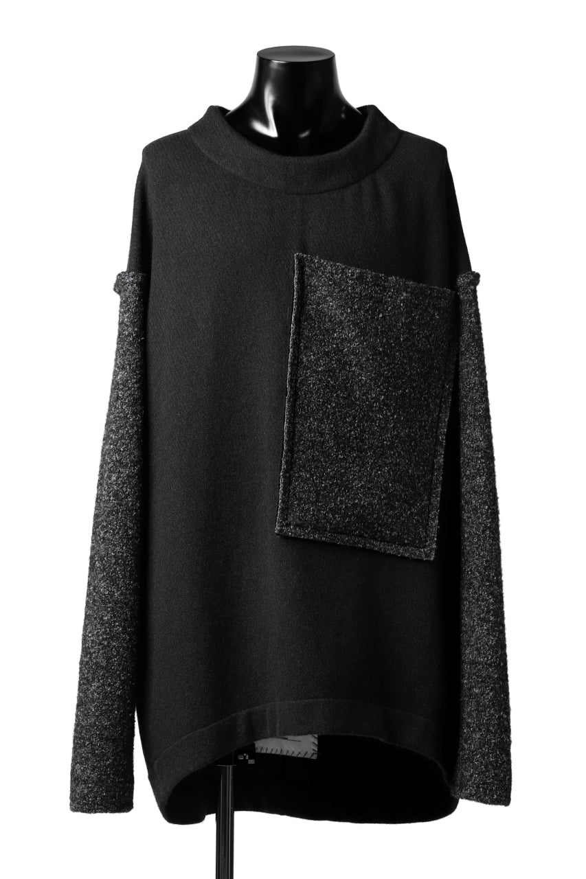 画像をギャラリービューアに読み込む, SOSNOVSKA ATTACHED POCKET KNIT SWEATER (BLACK)