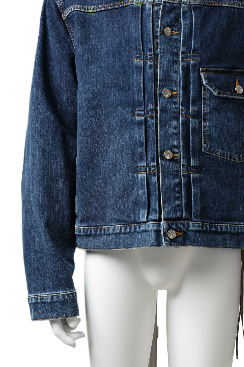 画像をギャラリービューアに読み込む, mastermind JAPAN TYPE-1st TRUCKER JACKET / 2WAY STRETCH DENIM (INDIGO)